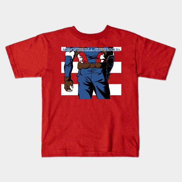 Born In The U.S.A./Red Kids T-Shirt by stinson627